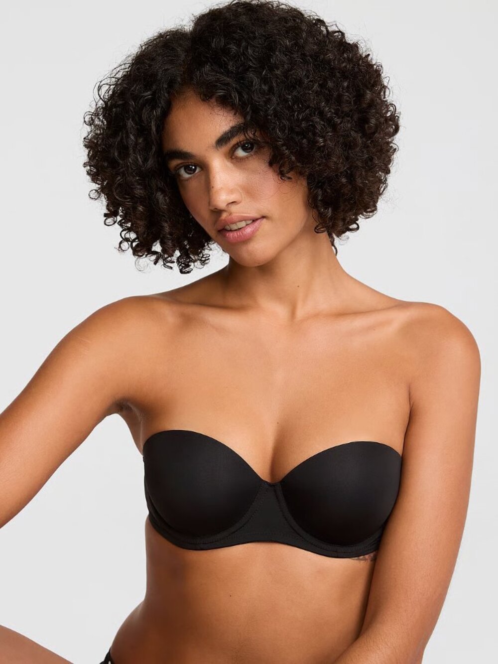 NWT New Victoria's Secret Wear Everywhere Strapless Push Up Black Bra Size 32B